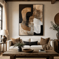 Neutral Geometric Art | Textured Elegance