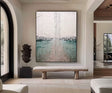 Textured Cracked Horizon | Teal  Blush