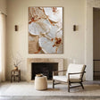 Textured Petal Splendor | Cream Blossoms