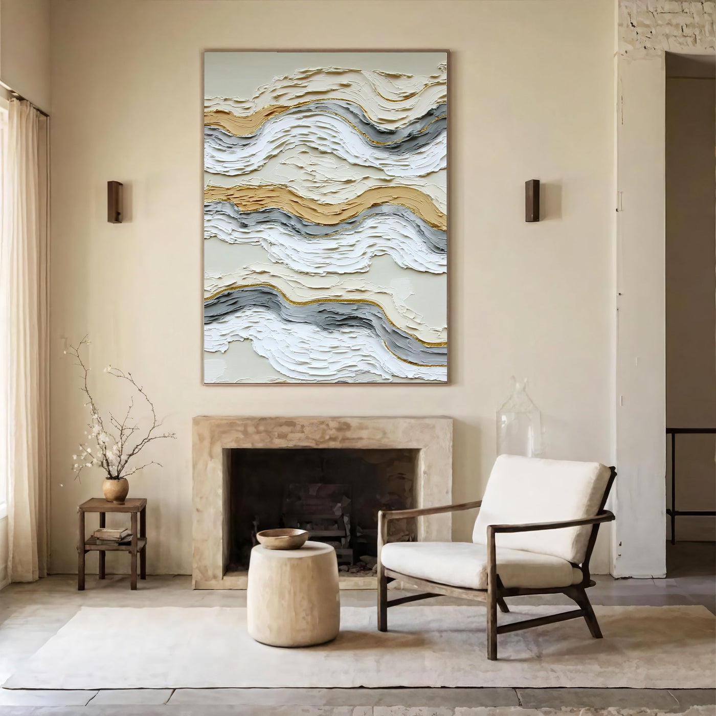 Textured Wavy Ripples | Gilded Hues