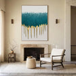 Textured Turquoise Glow | Gilded Drips