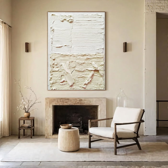 Textured Cream Layers | Ivory Hues