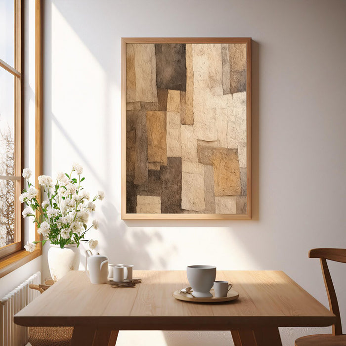 Textured Geometric Collage | Earth Tones