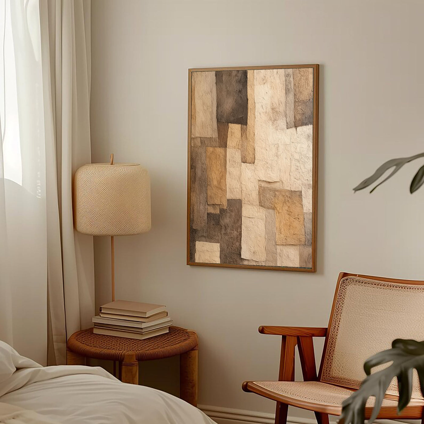 Textured Geometric Collage | Earth Tones