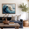 Textured Gilded Waves | Teal Gold