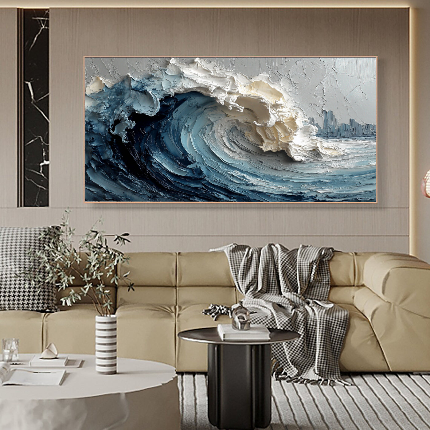 Textured Crashing Wave | Coastal Horizon