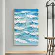 Textured Playful Waves | Blue White