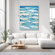 Textured Playful Waves | Blue White