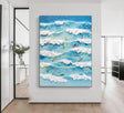 Textured Playful Waves | Blue White