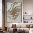 Textured Layered Waves | Neutral Cream