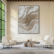Textured Layered Waves | Neutral Cream