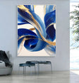 Texturierte Flüssigkeitswirbel | Blau Gold