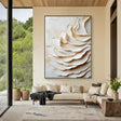 Textured Layered Petals | Creamy Beige