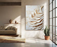 Textured Layered Petals | Creamy Beige