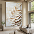 Textured Layered Petals | Creamy Beige