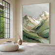 Textured Gilded Peaks | Verdant Mist