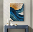 Textured Radiant Waves | Golden Teal