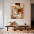 Strukturierte geometrische Formen | Beige-Braun