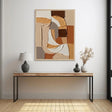Strukturierte geometrische Formen | Beige-Braun