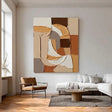 Strukturierte geometrische Formen | Beige-Braun