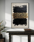 Textured Gilded Calligraphy | Noir Canvas