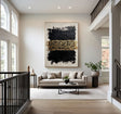 Textured Gilded Calligraphy | Noir Canvas