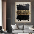 Textured Gilded Calligraphy | Noir Canvas