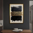 Textured Gilded Calligraphy | Noir Canvas