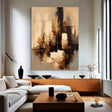 Strukturierte Stadtsilhouette | Beige Schwarz