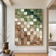 Textured Wooden Mosaic | Forest Tones