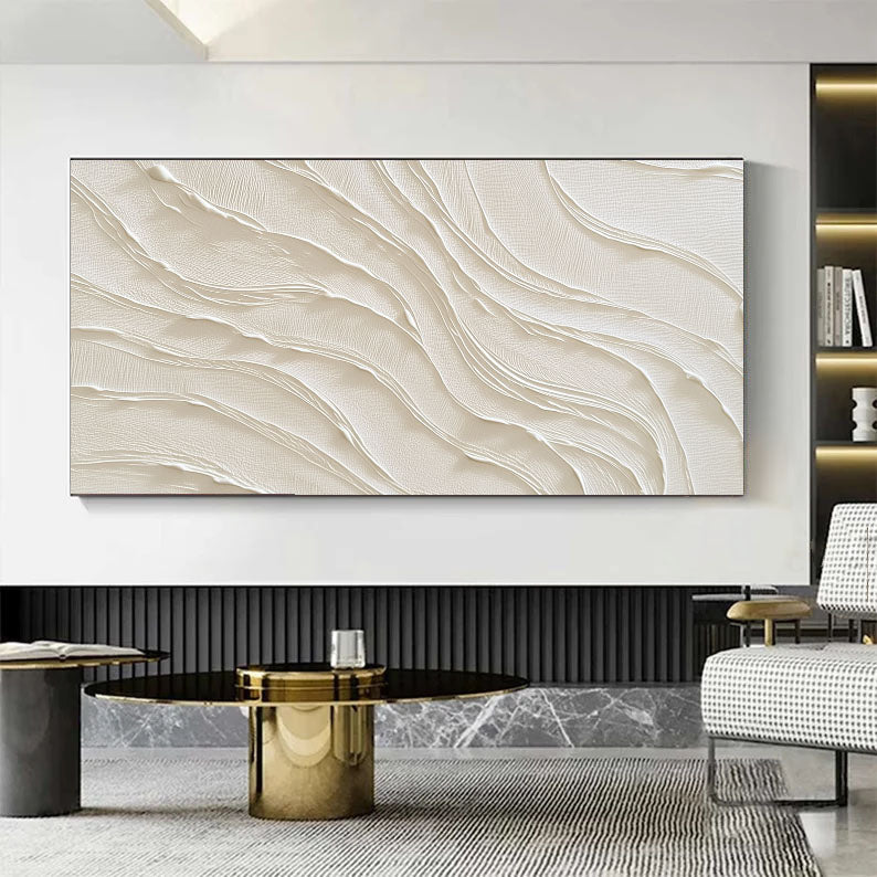 Strukturierte Wellen | Creme Beige