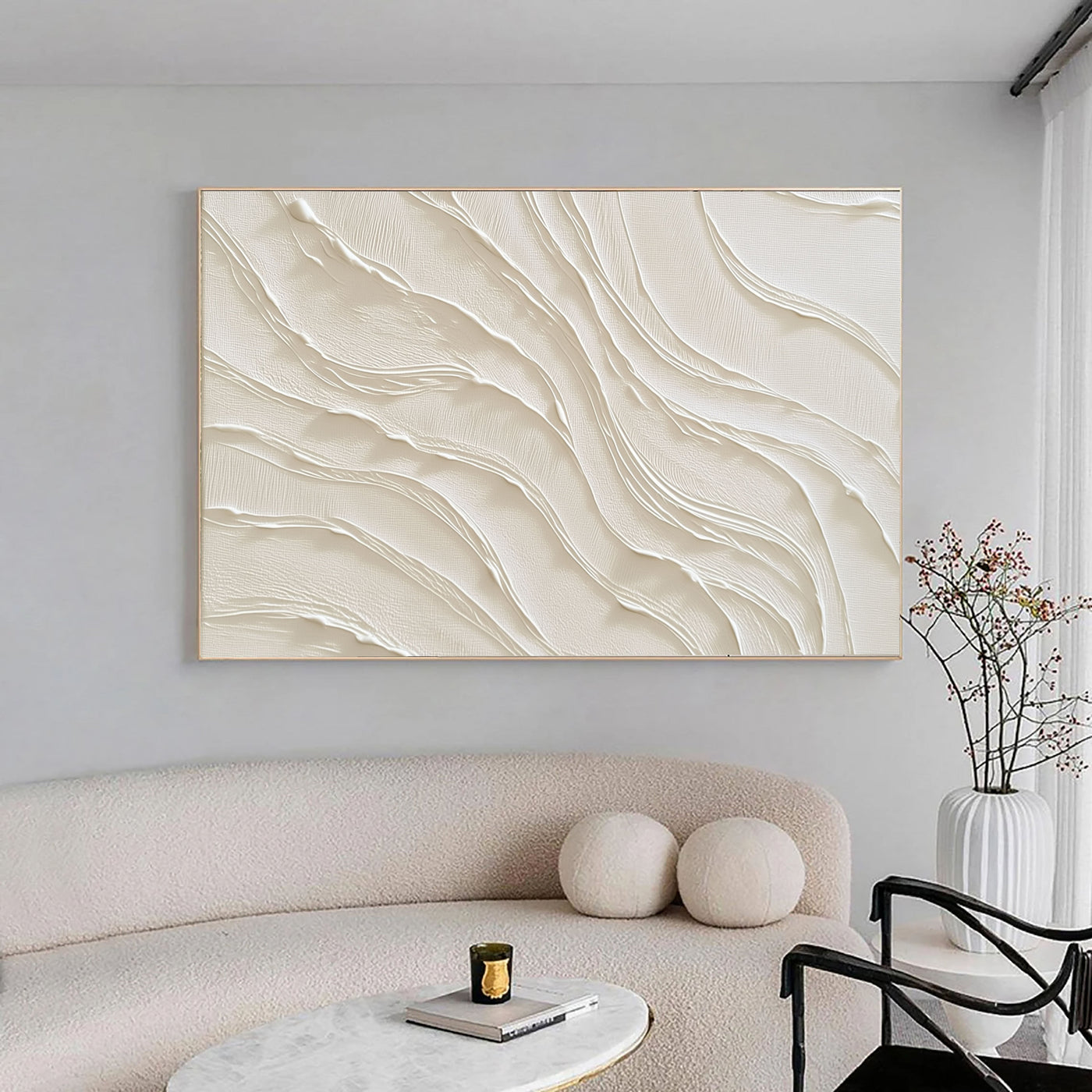 Strukturierte Wellen | Creme Beige