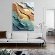 Textured Radiant Waves | Golden Teal