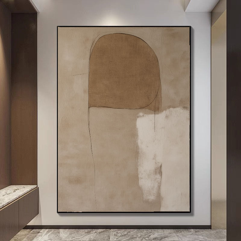 Textured Minimal Forms | Beige White