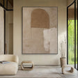 Textured Minimal Forms | Beige White