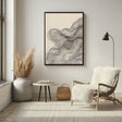 Flowing Line Minimalism | Beige Swirls