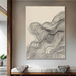Flowing Line Minimalism | Beige Swirls