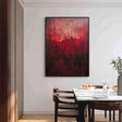 Textured Crimson Stratification | Earthy Crackle