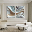 Textured Abstract Waves | Sand Blue