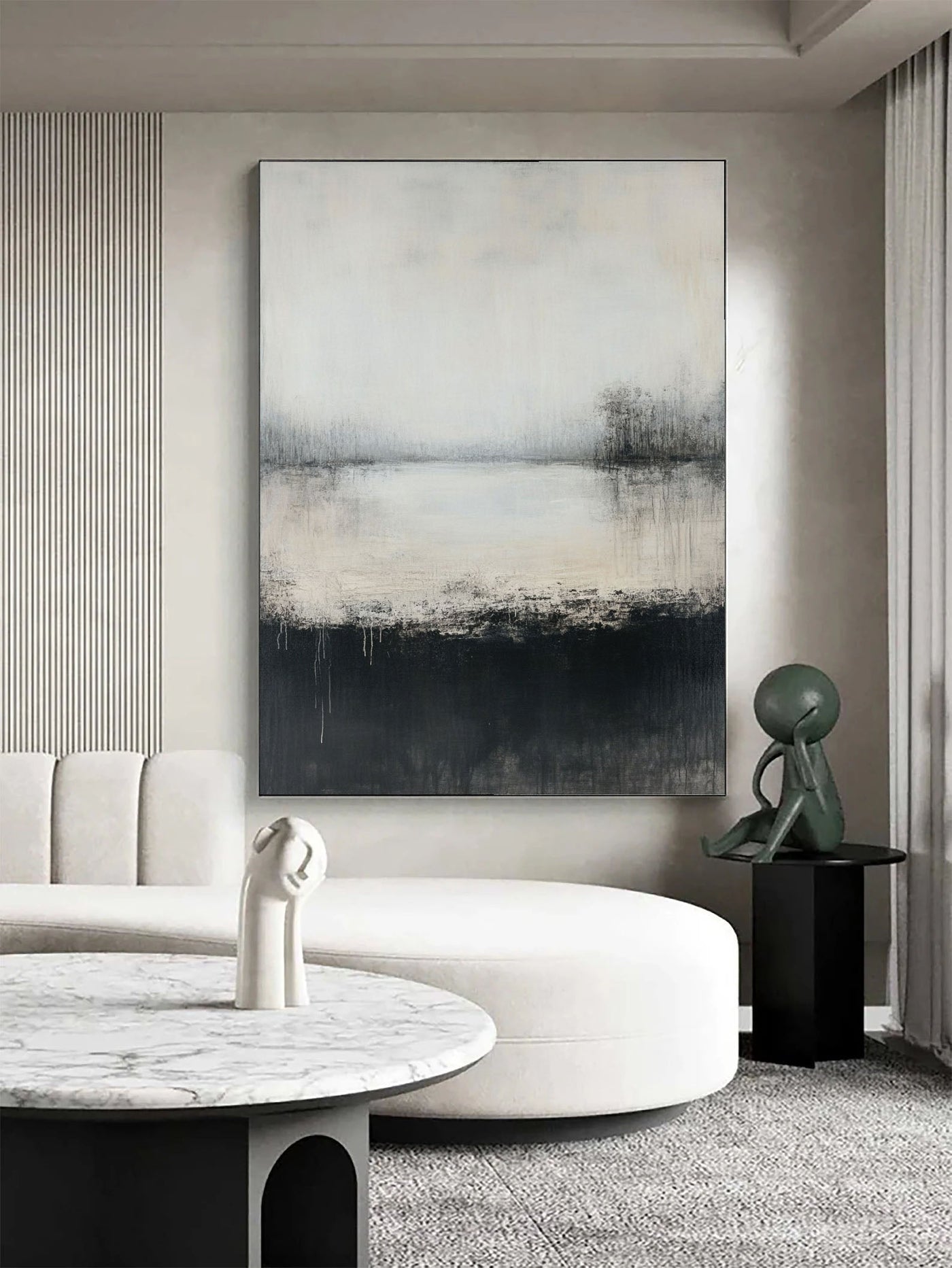 Hazy Monochrome Serenity | Misty Waters
