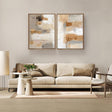 Textured Abstract Harmony | Beige Grey