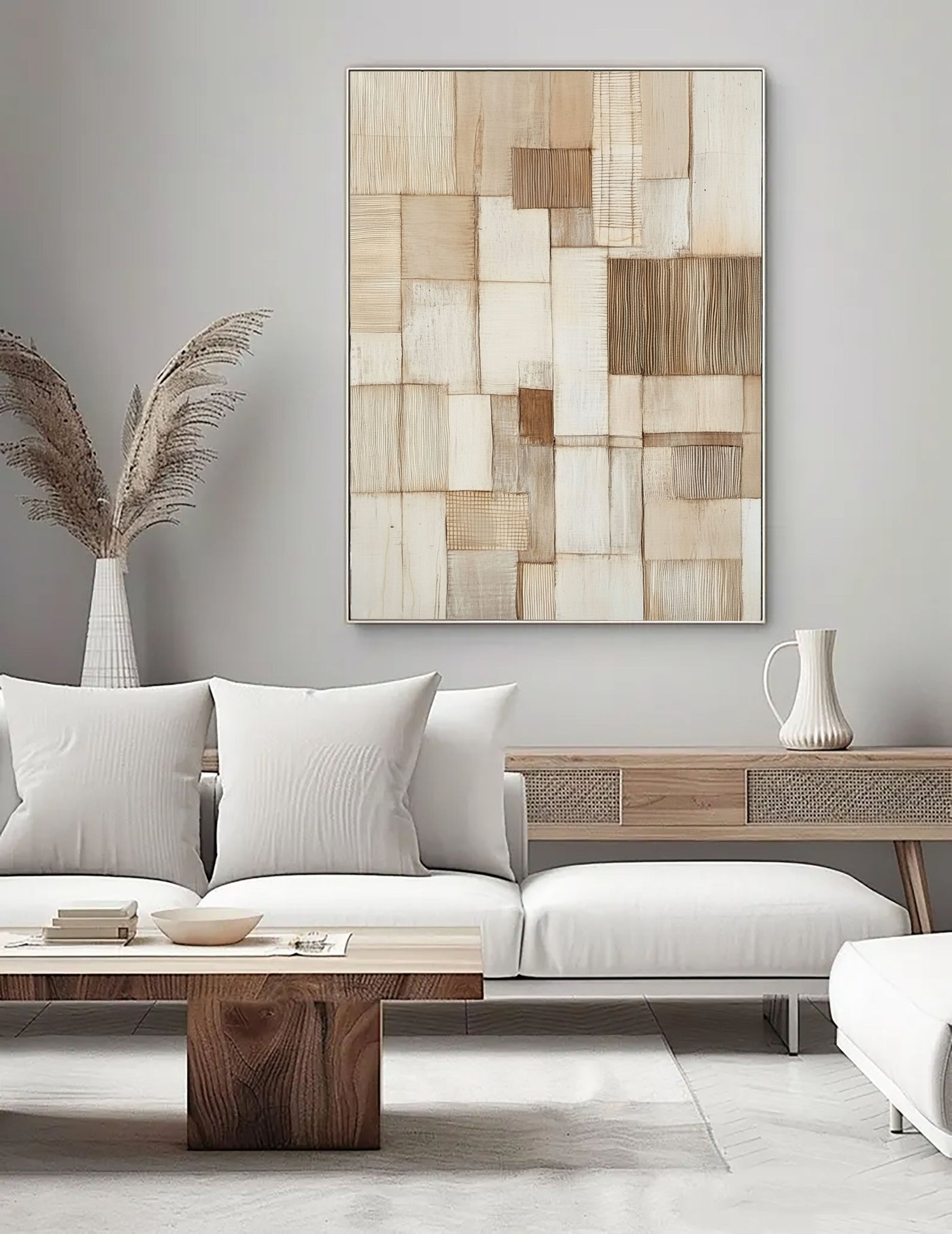 Textured Neutral Tapestry | Earthy Hues