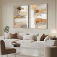 Textured Abstract Harmony | Beige Grey