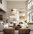 Textured Abstract Harmony | Beige Grey