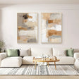 Textured Abstract Harmony | Beige Grey