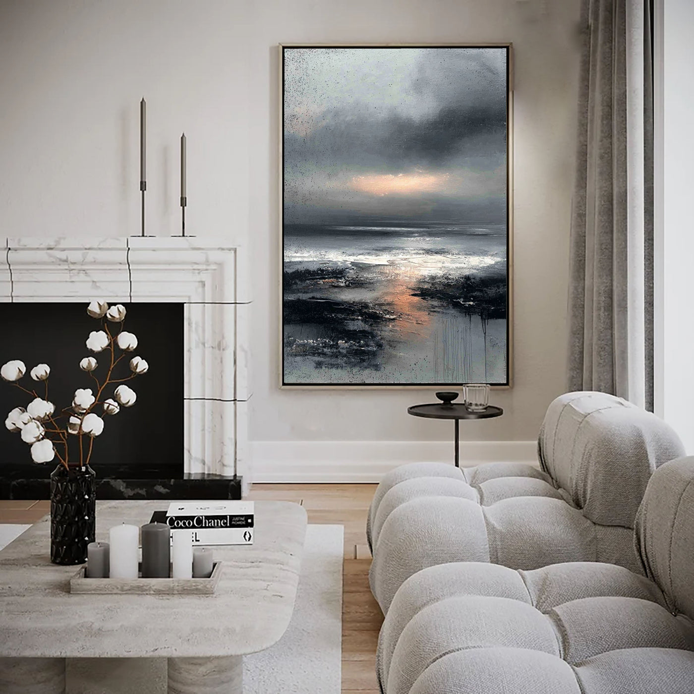 Textured Misty Shore | Golden Reflections