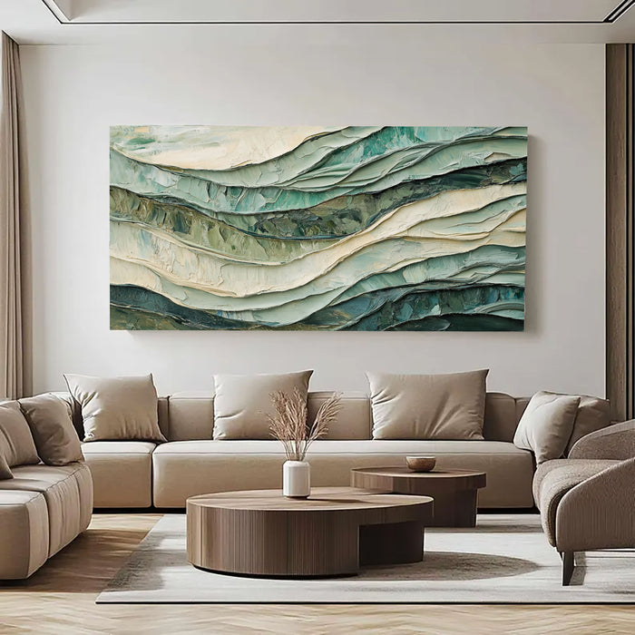 Textured Undulating Terrain | Seafoam Hues