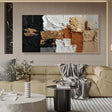 Textured Geometric Blocks | Gilded Noir