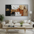 Textured Geometric Blocks | Gilded Noir