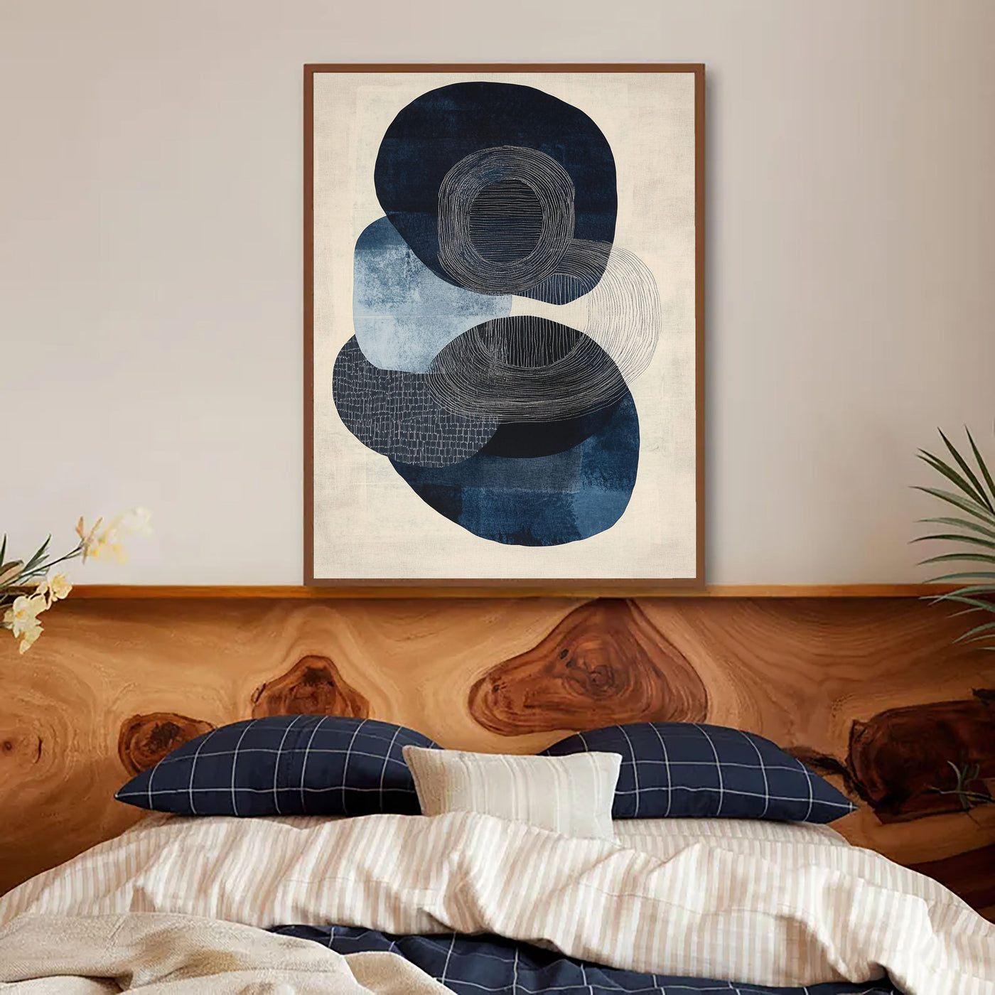 Filigreed Oval Serenity | Indigo Undertones